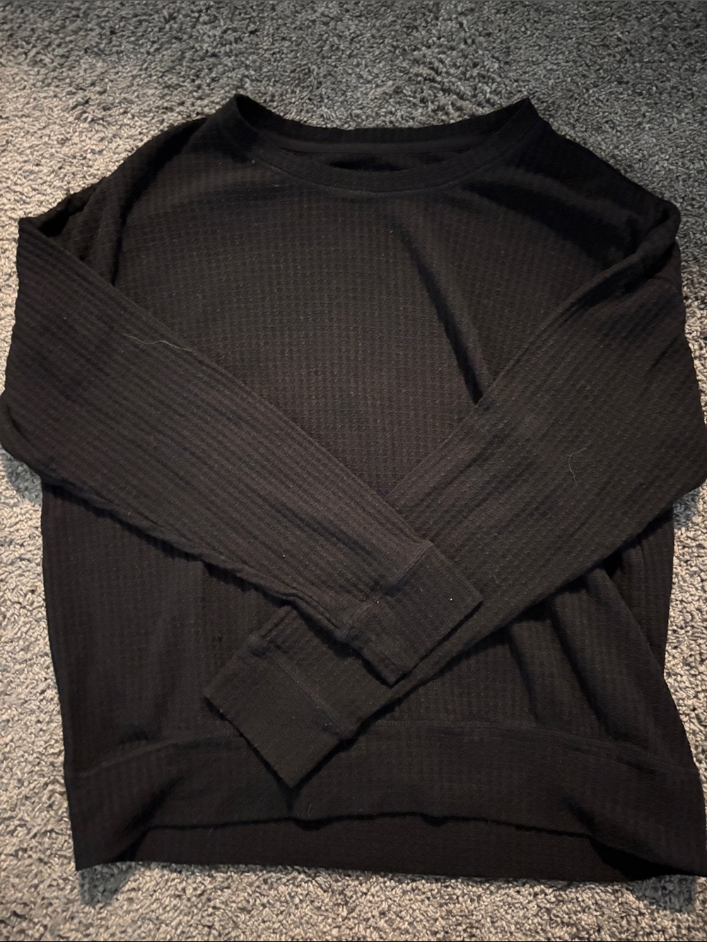 Target Women's Black Crewneck Waffle-Knit Sweater